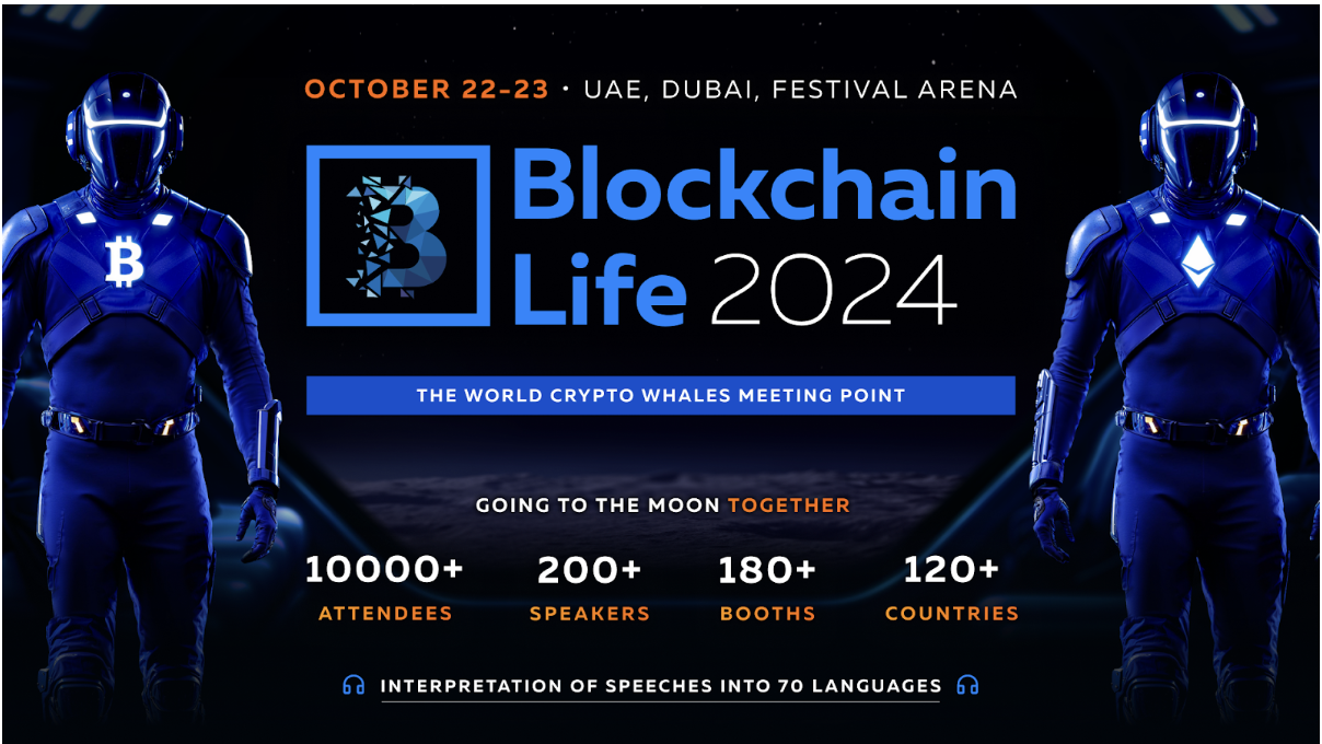 Blockchain Life 2024 in Dubai Unveils First Speakers, Featuring Industry Leaders from Tether, Ledger, TON, Animoca Brands and More